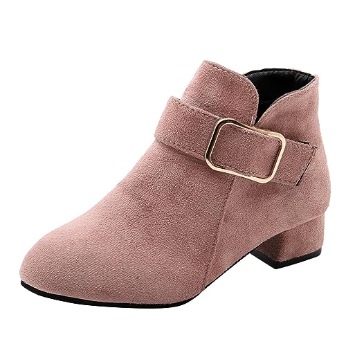 Girls Short Boots Ankle Boots Side Zipper Boots Lace up Waterproof Combat Shoes Comfortable Snow Boots