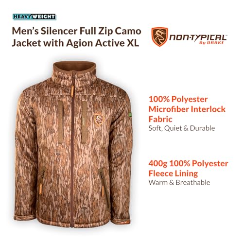 Drake Waterfowl Men's Standard Silencer Camo with Agion Full Zip Hunting Jacket3