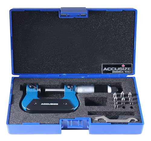 Mesurer un filetage sans erreur grâce au micromètre Accusize 0-1'' S916-C750 à enclumes