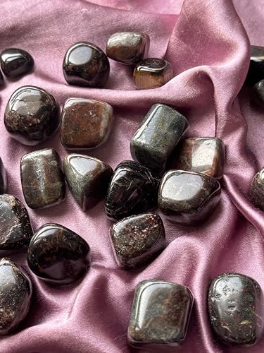 Image of Tumbled Stones, Natural Crystal Healing Stones, Home Office Decor, Aquarium Decorative Pebbles, Vase Fillers (Garnet, 200)
