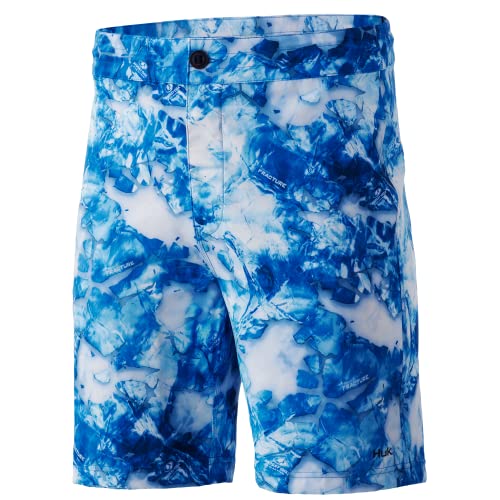 HUK Bermuda masculina padrão Pursuit | Shorts de pesca e natação de secagem rápida, Stone Shore-Musg