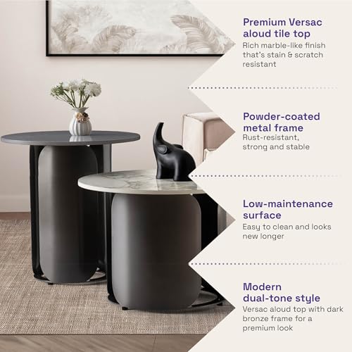 Image of Wakefit Center Table | 1 Yr Warranty | Coffee Table for Living Room Wooden, Tea Table for Living Room Wooden, Sofa Table, Free Installation from Brand, Modern Multi-Functional & Wobble-Free(Robsta)