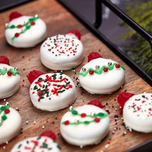 Image of Oreo, White Fudge Covered Chocolate Sandwich Cookies, Holiday Cookies, 8.5 Ounce