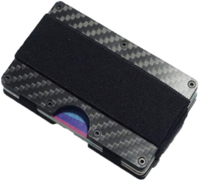 LaGia Military Grade RFID Blocking Carbon fiber Slim Wallet & Key organizer (Black)