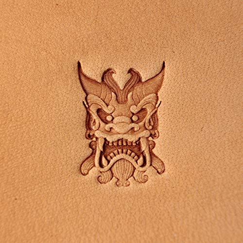 DandS ltd Leather Stamp Tool, Tribal Mask, Professional Steel Craft Tool for Leatherworking, Embossing, Carving & Stamping Leather Projects, Belts, Wallets & DIY Projects, Compatible with Mallet #268