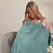 Haleeone Muslin Nursing Cover for Breastfeeding, Privacy Breathable Breastfeeding Cover with Arch Neckline for Mom, 100% Cotton Nursing Apron, Green