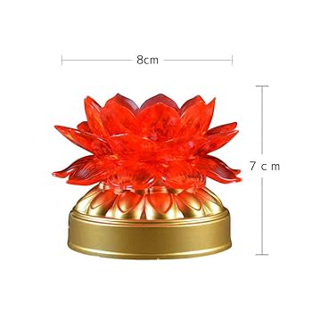 Amazon｜RAYWILL 蓮花 仏花 蓮の花 造花 LED 7色変化 2個セット