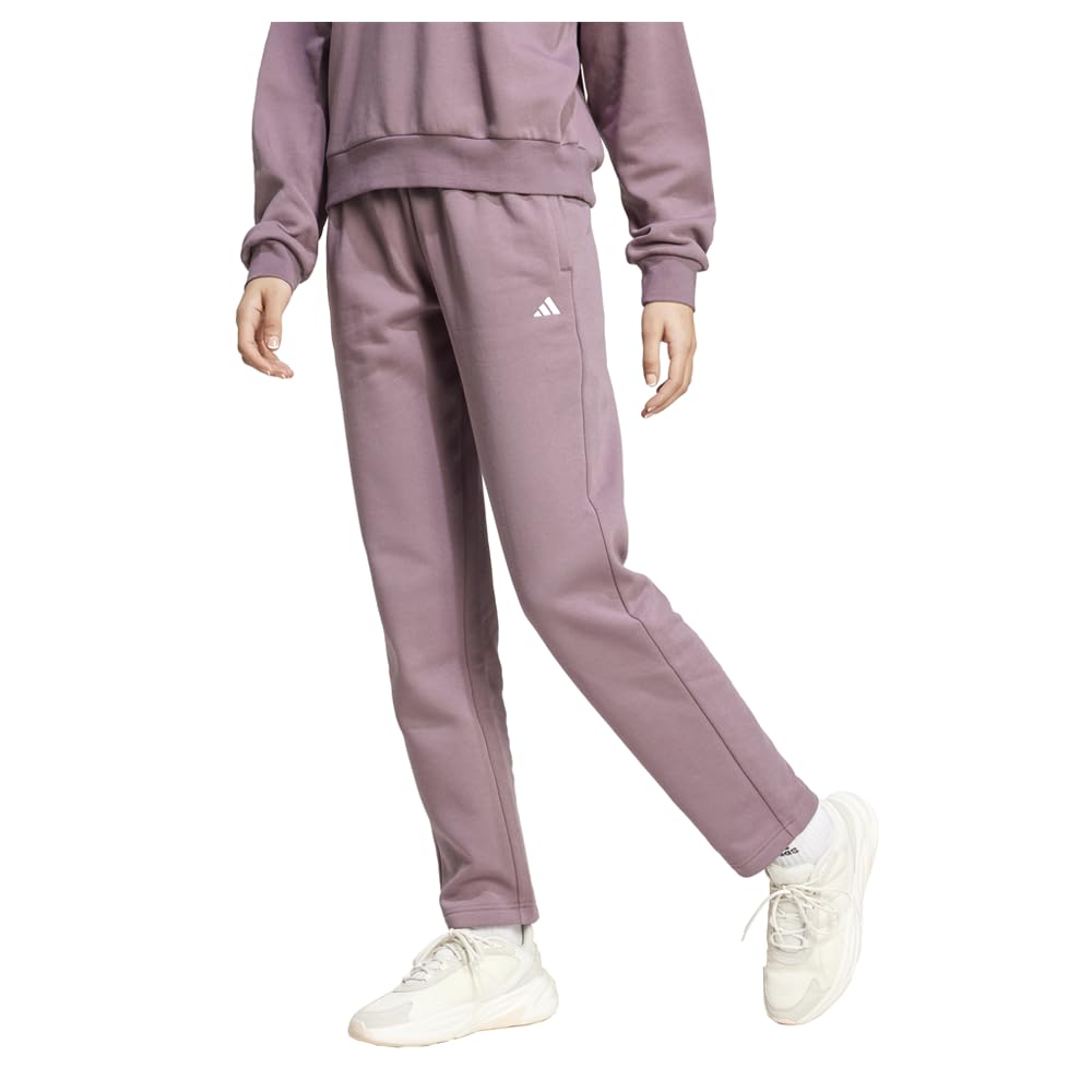 Womens Essentials Small Logo Feel Cozy Open Hem Joggers Casual - Purple