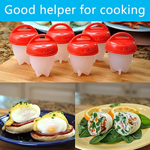 6pcs Eier Silikon Kocher Schale Eierkochern Ohne Schale Eier Schnelle Gadgets ZubehöR Eierkocher Maker Egg Schale Eggs Gekochte Eier KüChenhelfer Ei Wilderer Gekochte Eierform Ist Sicher Und Gesund – Bild 3