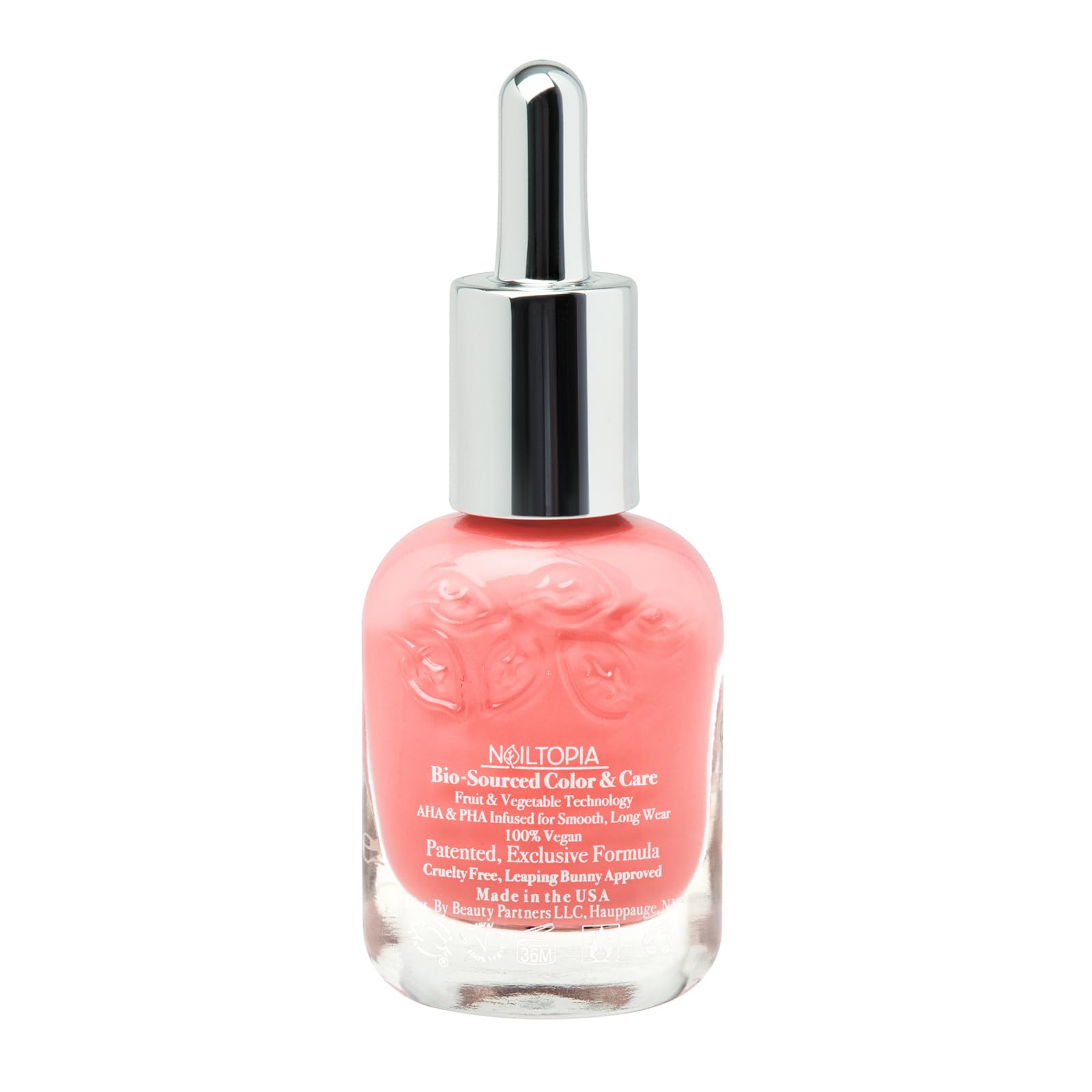 Nailtopia Esmalte de uñas sin astillas de origen orgánico, esmalte de uñas infundido de biotina fortificante y superalimento, fórmula antiastillas, secado rápido, larga duración, Lilita de Nolita