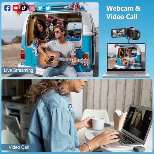 4K Video Camcorder with Microphone