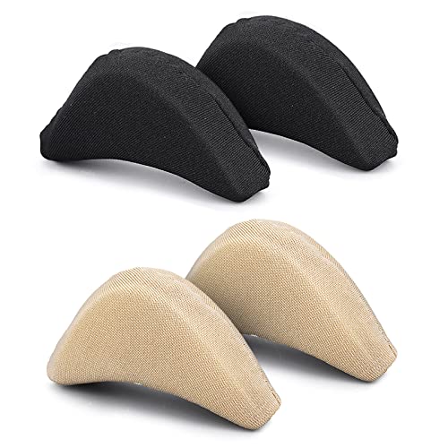 Sibba Insertos De Relleno De Dedos Unisex Transpirables Suaves Con Tapón Para El Antepié Almohadilla Para El Talón Alto Alivio Del Dolor De Pies Para Mujeres Y Niñas (Nude Y Negro)