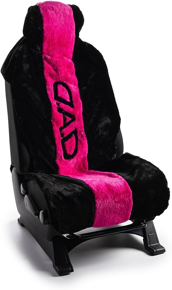 Amazon.co.jp: D.A.D もふもふシートカバー ブラック/ピンク (1枚入