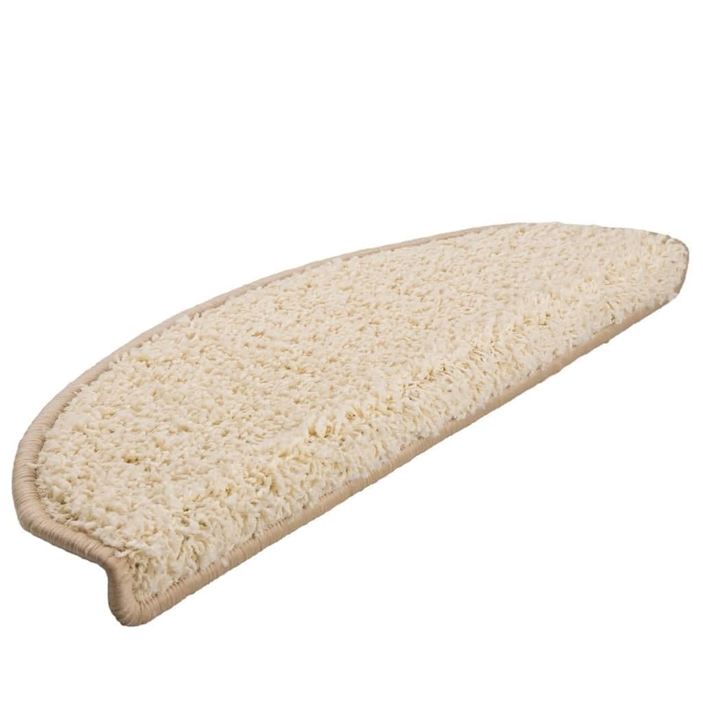 Tapis d'escalier crème pour maison et appartement lot de 30