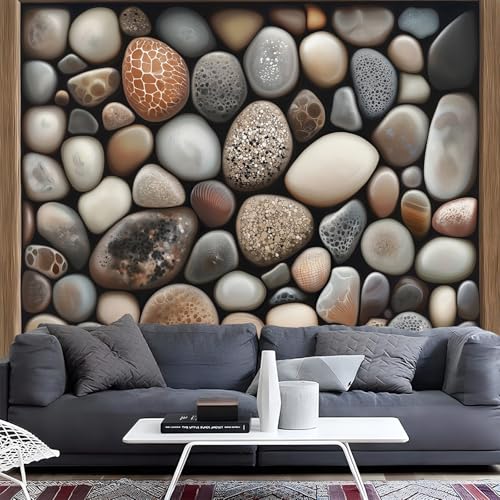 Papel tapiz fotográfico Mural Autoadhesivo 400x280cm | Decoración De Pared Sala Cuarto | Piedras - Guijarros
