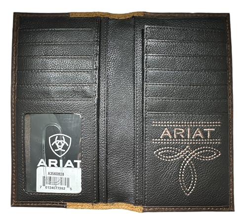 Original ARIAT RoughRider Leather and Suede Long Rodeo Wallet2