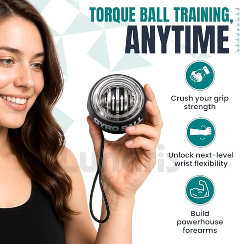 Image of Lunaris Self-Starting Wrist Gyro Ball।Wrist Strengthening Device।Power Wrist Ball, Hand Enhancer, Forearm Exerciser, Used to Strengthen Arms, Fingers, Wrist Bones And Muscles