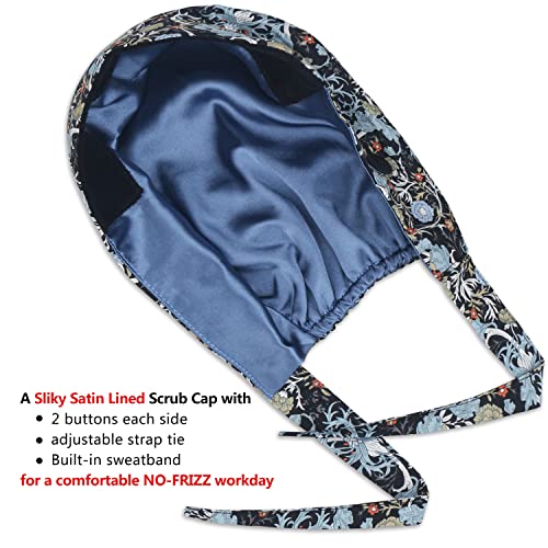 Image of ABAMERICA Working Caps with Button and Sweatband, Adjustable Working Hats for Women Men, One Size(Tie Back or Toggle)