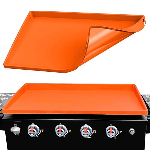 Silicone Griddle Mat Cover for Blackstone - 36 Inch.Heavy Duty Food Grade Blackstone Griddle Accessories, Upgraded Full-Edge Coverage, All Season Cooking Surface Protective Cover - 36inch - Orange