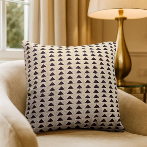 Image of Wakefit Designer Cushion Cover | 16x16 inch | Handmade Block Print | Cotton Fabric on Both Sides | Gentle Wash Only | Pack of 1 | Trikon Maroon