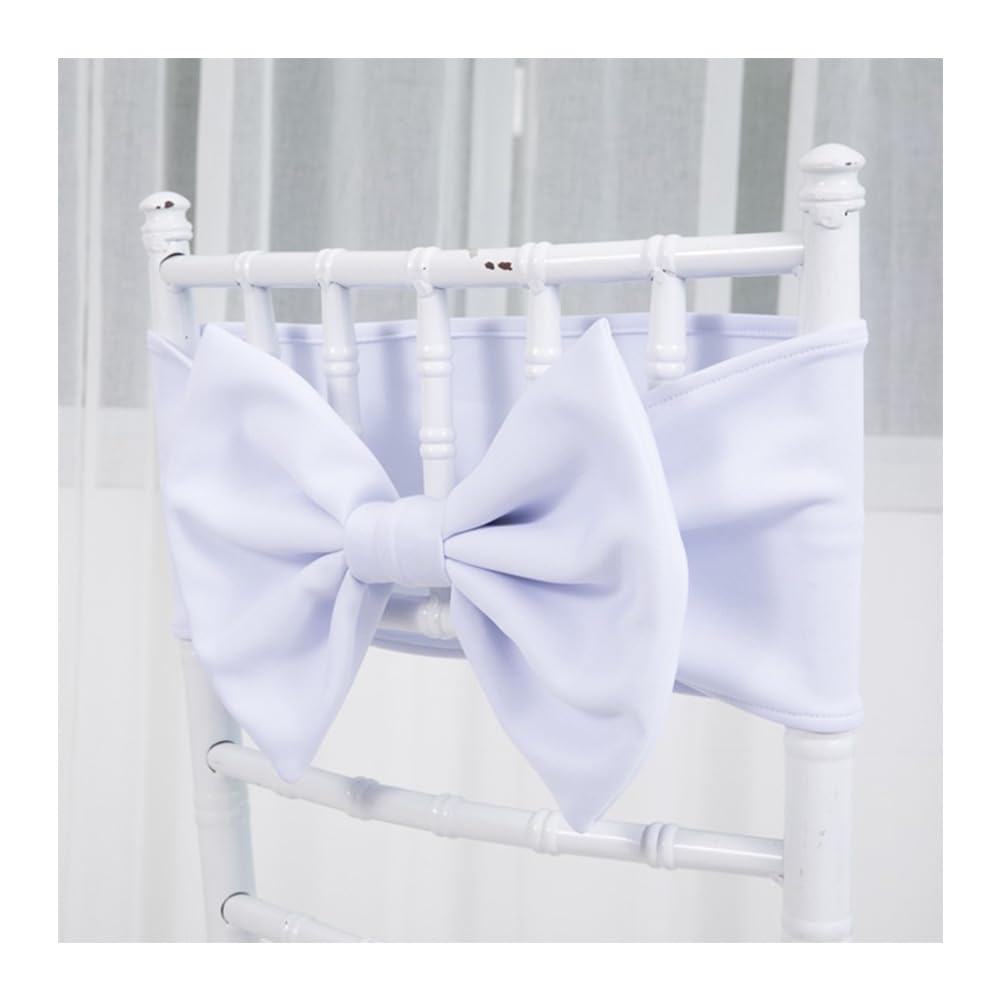 Nœuds de chaise pour dossiers de banquet | Lot de 6 rubans extensibles sans pli
