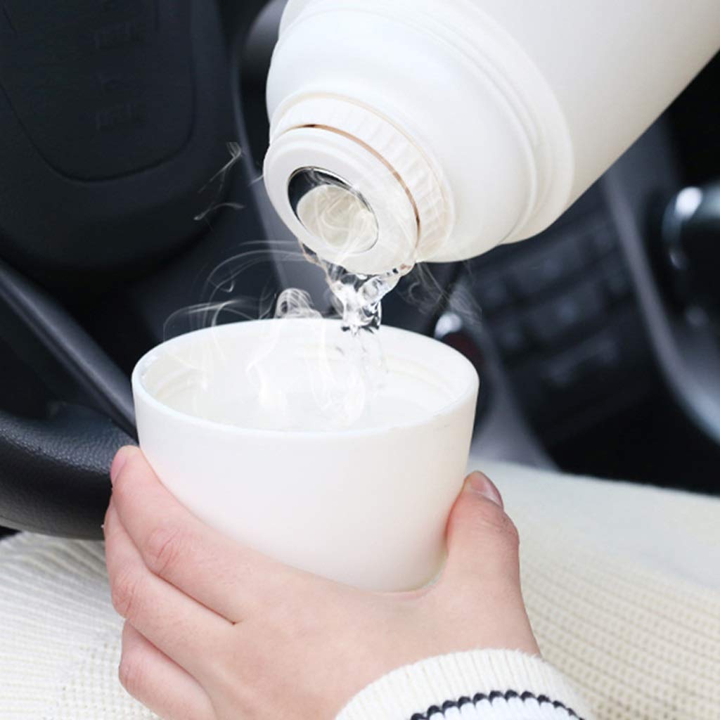 Termo Aislado Botella de Bebida aislada al vacío de 1000 ML con asa, Acero Inoxidable, Taza de Agua para Exteriores, Jarra de café, Tetera (Negro)