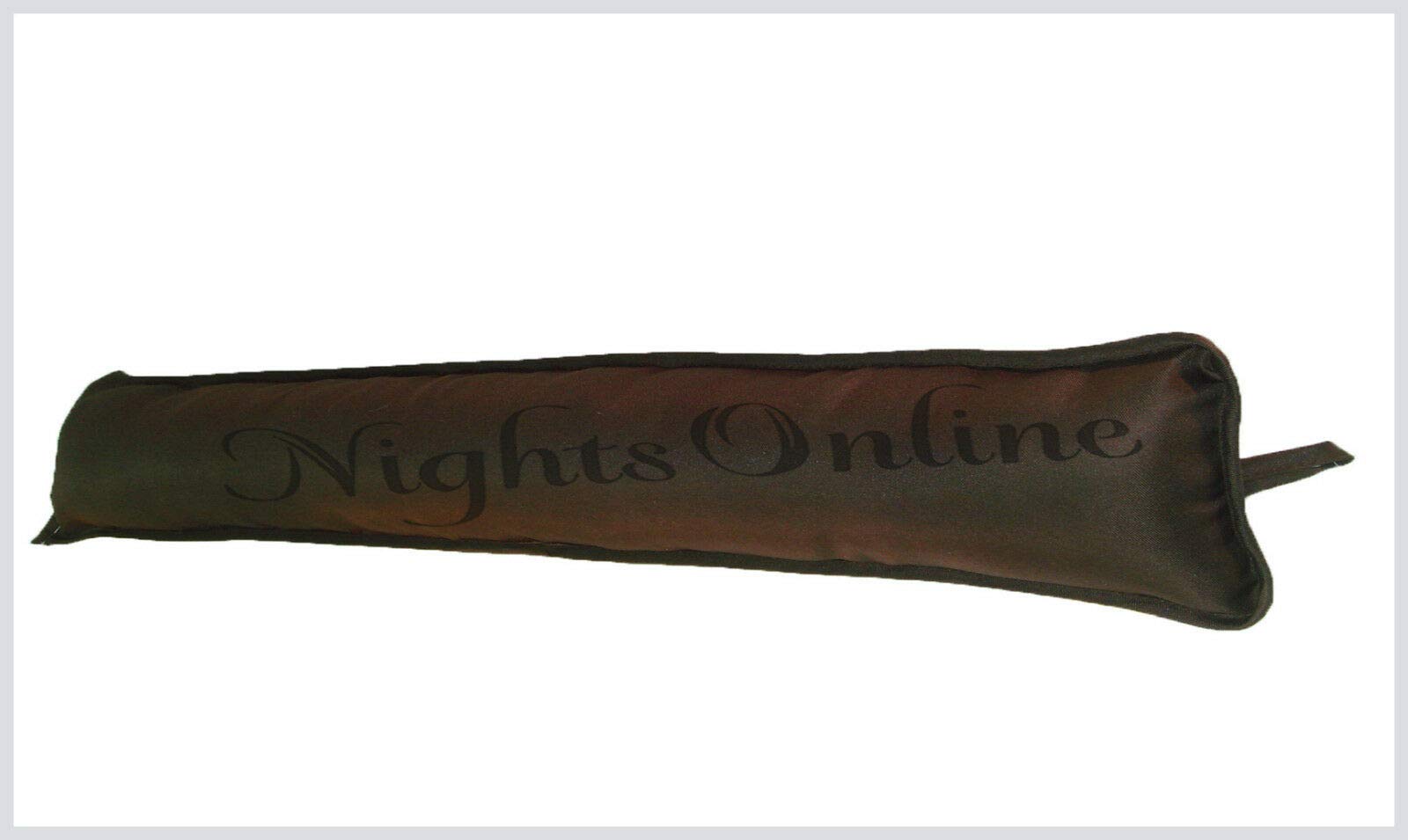 EHD Plain Fabric Draught Excluder Super Soft Hollowfibre Polyester Filled Doors Draft Insulator Windows Hallway Energy Savers (Brown/Chocolate)