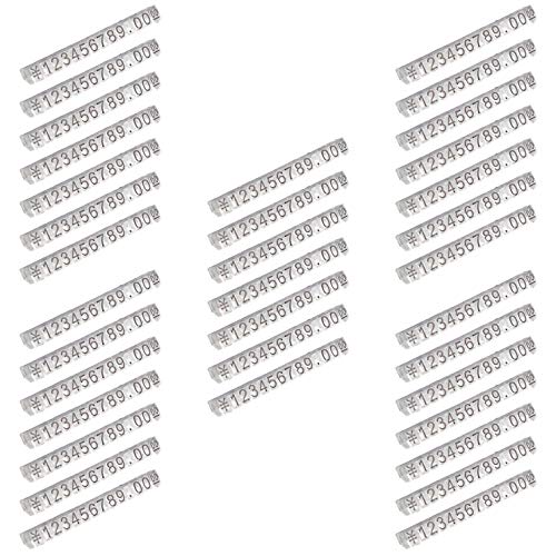 EXDUCT 50個 値札 プライスキューブ プライス 値札プレート 無地 クリア 透明 黒 金 白 文字 数字