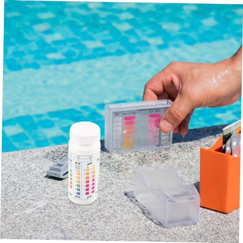 VANZACK 50pcs Swimming Pool Test Strips Pool Water Testing Machine Ph Strips Swim Pool Testing Supplies Pool Water Testing Kit Test Strip for Pool Fish Tank Test Strips Water Test Strips