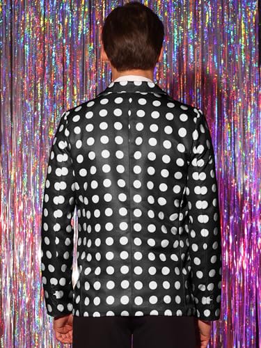 Lars Amadeus Blazers for Men's Polka Dots Blazer Notch Lapel One Button Polka Dots Pattern Sports Coat3