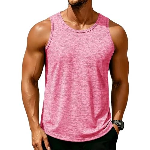 MAGCOMSEN Men's Tank Tops Quick Dry Workout Sleeveless Gym Muscle Shirts Athletic Bodybuilding Tee Shirt
