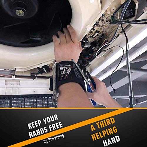 image for GOOACC Magnetic Wristband with 15 Strong Magnets for Holding Screws Na