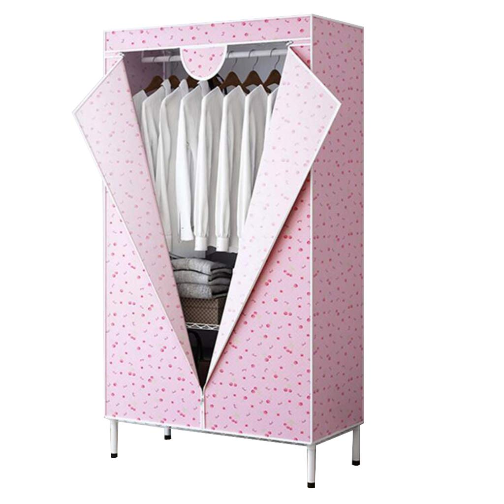 Gabinete de tela portátil rosa para solucionar la falta de espacio