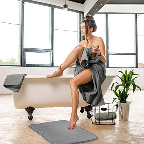 Relaxdays Tappeto da Bagno, Antiscivolo &