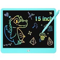 LCD Writing Tablet, 15 Inch LCD Coloring Drawing Tablet Doodle Board for Kids Learning Toys, Erasable Electronic eWriter Handwriting Sketch Pad, Christmas Birthday Gifts for 3 Age+ (Blue)