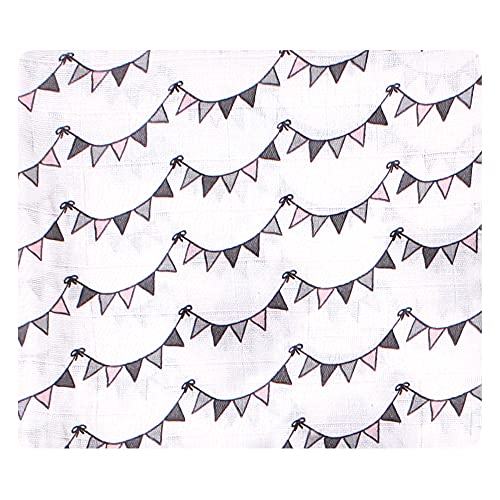 Image of Hudson Baby Unisex Baby Cotton Muslin Swaddle Blankets, Pink Gray Safari, 3-Pack