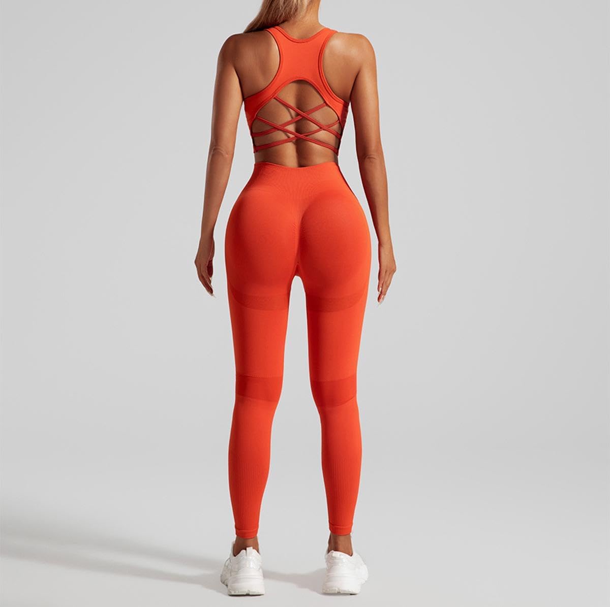 2 Piece Workout Sets for Women Sports Bras and High Waisted Leggings Yoga Outfits Set for Women - Image 4