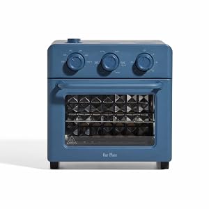 Our Place Wonder Oven 6-in-1 Stainless Steel Air Fryer Toaster Oven Combo with Basket Rack Pan Tray Compact