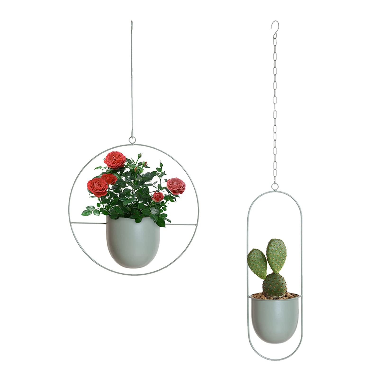 Jardiniere balcon Planteurs suspendus en métal Vase intérieur Vase Vase de fleurs Pot de fleur Porte-bases Porte-Porte-Porte-bases for chambre de bureau Salon Salon Jardin Pot suspendu plante interieu