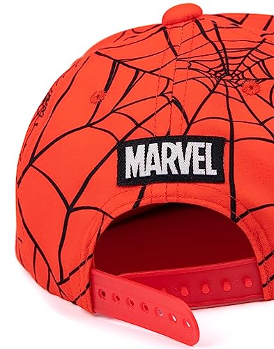 Marvel Spider-Man Kids Snapback Cap | Red Spider Web Summer Hat | Spiderman Superhero Graphic Cap | Adjustable Clasp Headwear4