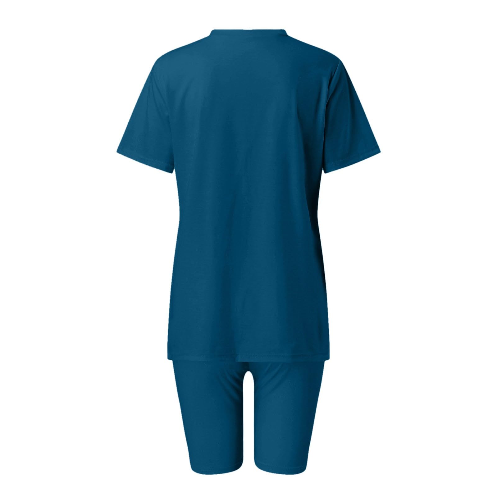 Generisch Combinaison élégante pour femme, haut à manches courtes et pantalon court, ensemble de sport de yoga