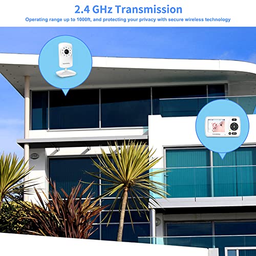 HelloBaby Baby Monitor, Upgrade Video Baby Monitor No WiFi for Privacy, Infrared Night Vision Camera,ECO Mode,Lullaby,Digital 2X Zoom,Alarm Function (HB30 new) - Image 7