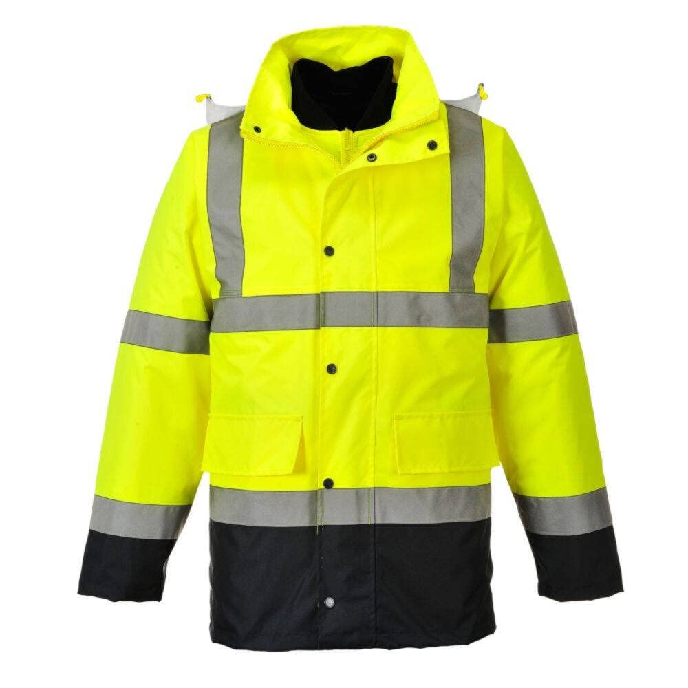Portwest S471 Giacca Traffico Alta Visibilità, 4 in 1 Bicolor, Giallo/Navy, XXXL