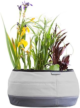 Deco Planter Large Pot for Home and Garden, for use with Aquatic Plants, Herbs, and more, 13-Inch, Gray