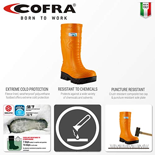 Cofra 00040-CU4.W08 Thermic Metguard EH PR Safety Boots, 8, Orange3