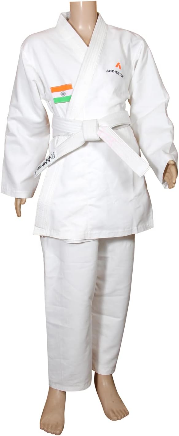 GenericAddiction Karate dress Costume/Martial Art Costume/Dress for Boy & Girls-Color-White