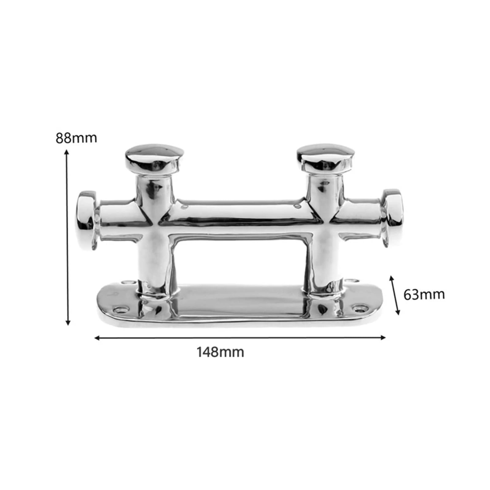 Boot Edelstahl Seil Klampe Boot Zubehör Basis Klampe Doppel Kreuz Boot Poller Klampe Marine Hardware Seil Klampe Haken für Yachthafen, Schiff