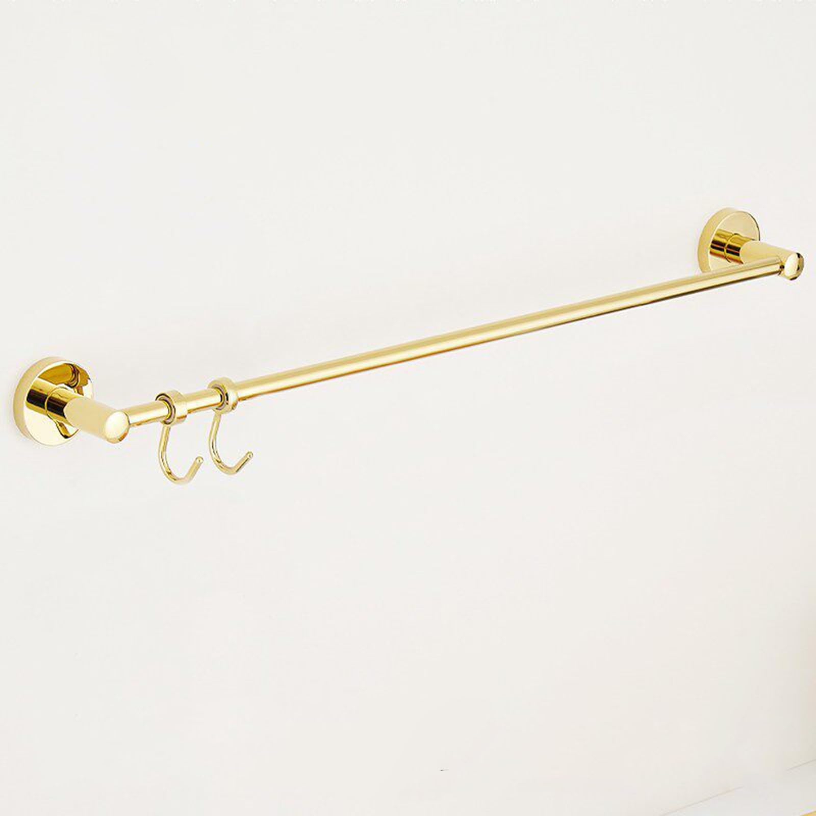 Asta da cucina in ottone con ganci, organizer da parete per utensili, coperchi e asciugamani (30 cm) – soluzione elegante per cucina e bagno