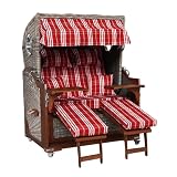 Webavita Strandkorb Bali Mahagoniholz | 2,5-Sitzer | Montiert...