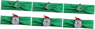 Didiseaon 6 Pçs Laço De Cabelo De Bebê Verde Laços De Cabelo Verde Envoltório De Cabeça Para Bebês Tiaras De Natal Para Bebês Acessórios De Cabelo Para Bebês Cachecol Natal Bebê Verde